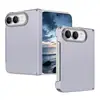 Aplicável ao iPhone Duo Versão Coreana Couro Liso Maçã 18 Tela Dobrável Duplo Eixo Central Capa de Celular Case com Suporte Magnético Rotativo