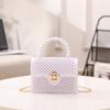 Mini Twist Hand Jelly Bag 2024 Nova Moda Fresca Bonito Cor Sólida Cadeia Crossbody Ombro Vermelho Bolsa