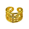 Conjunto de Anillos Abiertos de Venta Caliente Transfronteriza Europea y Americana, Joyería de Plata y Chapado en Oro de Moda y Única, Tendencia Unisex