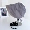 Chapéu Loli Estilo Relaxado Estética Wabi-Sabi com Cadarço para Mulheres, Chapéu de Princesa com Proteção Solar de Verão, Chapéu de Pescador para Deslocamento ao Ar Livre, Chapéu de Tecido