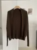 Cardigan de Tricô KEKEZOON Liso com Costura, Manga Morcego, Sem Botão, para Mulheres, Versátil e Moderno para o Outono 8977