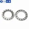 Acero inoxidable 304 junta dentada arandela de seguridad dentada interior y exterior tope antideslizante junta antiaflojamiento M3M4M5M6M8