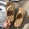 Moda de Verano para Niña Simple Ropa de Playa eva Suela Gruesa Suave Sensación Dung Estilo Hada Lingge Chanclas de Playa
