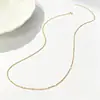 Collar con colgante de plata de ley S925 europea y americana, lado brillante, para mujer, diseño simple de nicho, lujo ligero con sensación de alta gama, cadena de clavícula lisa