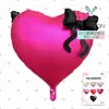 Mecrla Globos de Papel de Aluminio con Forma de Corazón y Lazo, Estilo Ins de Venta Caliente Transfronteriza, 22 pulgadas, para Decoración de Fiesta de Cumpleaños