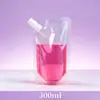 En Stock Al Por Mayor Disponible en Múltiples Tamaños A Prueba de Fugas Duradero Universal Dispensador de Líquido Bolsa Transparente de Fondo Plano con Boquilla de Dispensación