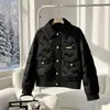 Chamarra de Algodón Rellena Estilo Chanel para Mujer, Estilo Corto, Nuevo Modelo 2025, Corte Holgado, Cuello Alto, Costuras Selladas, Engrosada para Calidez, Abrigo de Invierno
