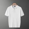 Camiseta de manga corta con solapa americana para hombre, polo informal ajustado de nicho, camiseta transpirable de moda para hombre, camiseta para combinar con todo.