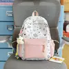 Mochila Ins de Estilo Coreano Nueva y Linda de Dibujos Animados para Mujer, Mochila Escolar para Estudiantes con Gran Capacidad y Graffiti Lindo, Mochila Dulce para Mujer
