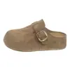 Mules Retro Mate de Punta Cerrada Otoño 2026 para Mujer con Plataforma Oculta, Slip-on, para Exteriores