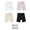 Shorts de Segurança Yu Zhaolin Anti-Exposição Feminino Novo Seda de Gelo Calcinhas Sem Costura Duas em Um Controle de Barriga Camada Base Shorts Boxer Verão