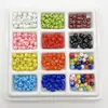 Cuentas de Vidrio de 4 mm Cuentas Pequeñas de Arroz Pulsera de Abalorios Hecha a Mano Collar Accesorios DIY Hechos a Mano Material Accesorios Decorativos Esmerilados