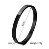 Pulseira Masculina Simples para Casal de Aço Titânio Quente Banhada a Ouro 18K Europeia e Americana Aço Inoxidável Antidesbotamento Joias da Moda