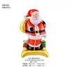 Nova caixa de presente do Papai Noel com base de suporte transfronteiriça, boneco de neve, balão de folha, balão de decoração para festa de Natal