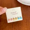 Set de Aretes de Grano Pintados con Spray de Colores para Mujer, Púa de Plata, Fresco y Compacto, Adecuado para el Uso Diario, Versátiles Aretes de Trago