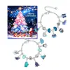 Caja de Regalo para Pulseras DIY Ecológicas Set de Joyería Azul Calendario Cuenta Regresiva Adviento Navidad Regalo Hecho a Mano