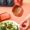Set de Cajas de Condimentos con Múltiples Compartimentos para Cocina Casera, Popular Combinación de Frascos de Sal en Línea con Cuchara para Azúcar, Glutamato Monosódico y Sal