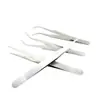Pinzas de Acero Inoxidable, Herramientas de Reparación Digital de Desmontaje, Pinzas para Recoger Pelo de Nido de Pájaro, Pinzas de Acuario de Cabeza Recta y Codo