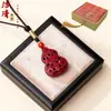 Colgante de Calabaza de Cinabrio Joyería para Mujer Joyería de Cinabrio de Gama Alta Accesorios de Collar para Suéter Ventas Directas de Fábrica para Mujer Cadena para Suéter