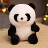 Fofo Animal Artificial Panda Vermelho Boneca de Pelúcia Zoológico Panda Gordo Boneca Crianças Conforto Boneca de Pano
