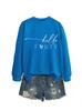 Amazon Ebay Estación Independiente Transfronteriza Casual Simple Elegante Dama Hola Cuarenta Corazón Sudadera de Manga Larga