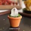 Ejemplar de piedra cruda de cristal natural, piedra difusora de cristal, planta artificial en maceta para coche, decoración de escritorio para el hogar y la oficina