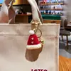 Chaveiro de Natal Crochê de Lã Original Desenho Animado Fofo Chapéu de Natal Luvas Pingente de Bolsa para Casal Pequeno Presente