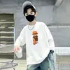 Camiseta de manga larga para niño, camiseta básica de algodón puro para niño, estilo primavera y otoño, nuevo modelo de otoño 2026, top casual para niños mayores