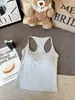 Camisola Dopamine I-Back Ajuste Delgado Capa Base Versátil Top Estilo Francés Nuevo Primavera/Verano para Mujer