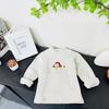 Camiseta interior para niña camiseta interior de forro polar de grano australiano camiseta interior de invierno para niños cuello semi-alto camiseta de manga larga de dibujos animados