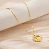 Comercio exterior transfronterizo simple moda titanio acero collar mujeres no se desvanece lujo todo combina personalidad estilo coreano cadena clavícula joyería