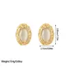 Estilo retro francés simples pendientes redondos de acero de titanio moda lujo nicho combinan con todo pendientes de temperamento pendientes al por mayor