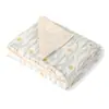 Cobertor de gaze dupla Ins, cobertor de pelúcia para bebês, outono e inverno, cobertor calmante infantil, capa para bebês com as quatro estações, bolsa cobertora