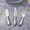 Directo de fábrica en stock Cuchillo de queso de acero inoxidable Tenedor para tarta de queso Cuchillo Cortador Mini herramientas para hornear
