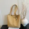 Bolso Tejido de Gran Capacidad Estilo Coreano 2026 Verano Nuevo Monedero de Hombro de Color Sólido Bolso Tote de Moda para el Trabajo y los Viajes