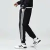 Pantalones Deportivos de Tres Rayas, Pantalones Casuales Jogger de Pierna Recta, Pantalones de Chándal Unisex Clásicos de Tres Rayas Rayadas, Pantalones de Cinco Puntos Sueltos para Exteriores