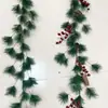 1,8m/30 Peças Decoração de Natal de Rattan Pendurada na Parede de Natal Guirlanda para Casa Agulha de Pinheiro Simulada Rattan de Pinheiro
