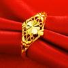Anillo de oro vietnamita de larga data para damas, imitación de nicho de oro, apertura retro, joyería de cobre real, explosiones transfronterizas
