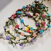Corona de flores transfronterizas, accesorios para el cabello para viajes de playa, simulación de rosas, novias, Mori Girl, diadema, venta al por mayor