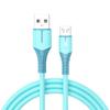 Silicona Líquida con Luz 5A Adecuado para Apple Huawei Tipo-C Xiaomi Teléfono Móvil Extensión 2m Cable Cargador Rápido