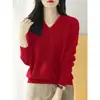 2026 Novo Outono/Inverno Gola V Design Solto Emagrecedor Manga Longa Quente Malha Camada Base Top