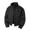 Chaqueta de Caza Retro Americana Cleanfit para Hombre Cuello Alto Fresca Elegante Corta Estilo Béisbol Transfronteriza