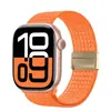 Adequado para Pulseira Apple Watch Applewatch7/8/9 Malha Elástica de Nylon Fivela Magnética Pulseira Iwatchs10