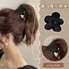 Pinza Negra Pequeña para Coleta Alta Fijación de Flequillo Lateral Pinza de Tiburón Trasera Pinza para el Cabello Femenina