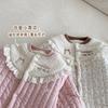 No hay devoluciones ni cambiosMono con capucha floral para bebé, Izquierda pequeña y derecha pequeña, Traje de gateo acolchado grueso súper lindo para bebé de invierno