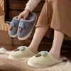Pantuflas de Algodón para Mujer en Invierno, Pantuflas Cálidas Antideslizantes para Parejas, Pantuflas de Invierno para Hombre para Interior con Suela Gruesa para Casa