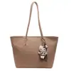 Bolsa Casual Grande Capacidade da Moda Nova Estilosa Textura Simples Bolsa Tote Feminina Para Trabalho Deslocamento Bolsa de Ombro Único