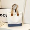 Bolsa de Lona Tote para Mujer, Bolso Casual Versátil de Gran Capacidad, Bolsa de Compras, Bolso Cruzado al Hombro, Estilo Urbano Simple