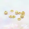 Ouro Mate 18K Cobre Envolvido Areias Douradas Triângulo Retrô Grande Furo Contas Método Antigo Dourado Fio DIY Colar Pulseira Contas Contas Soltas