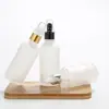 Yuebo 5ml-100ml Botella Transparente Esmerilada para Aceite Esencial Botella Gotero Botella de Solución Original 30ml Botella Transparente Esmerilada para Aceite Esencial